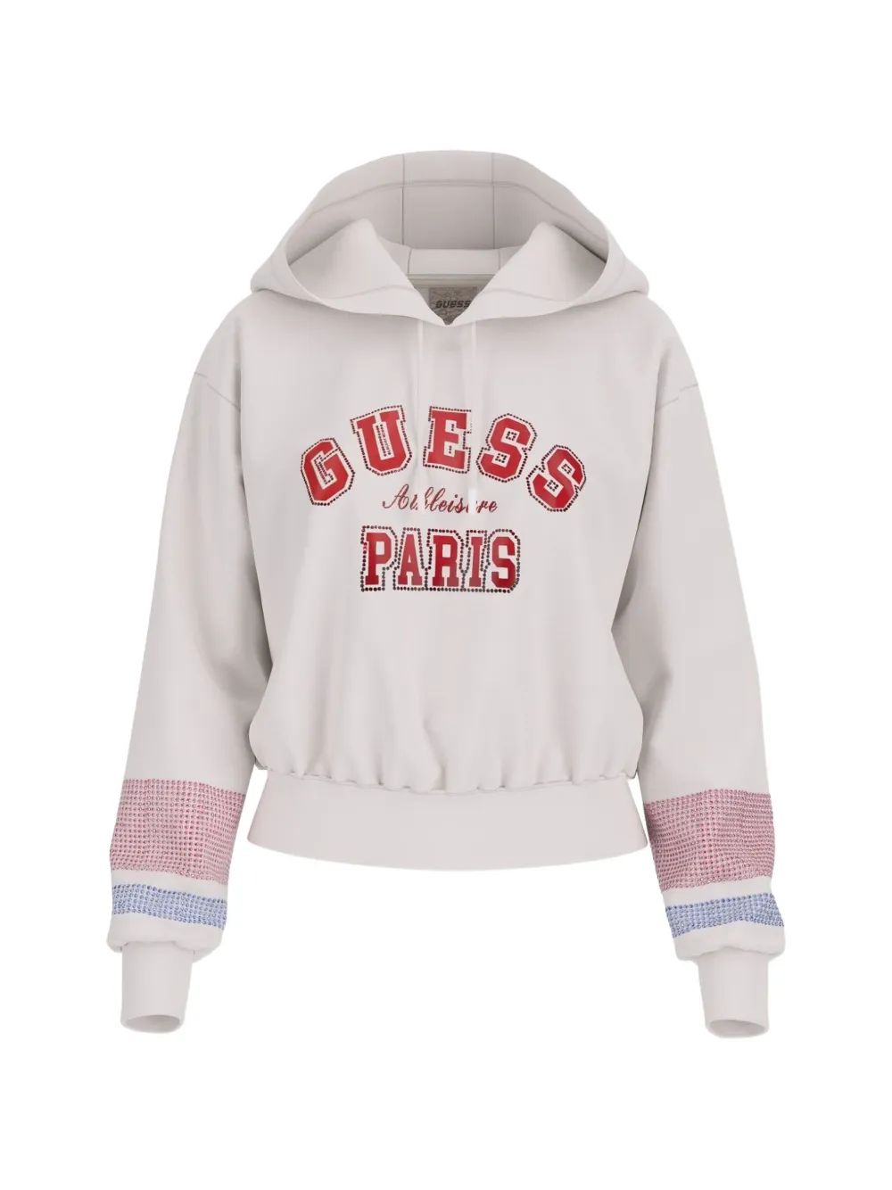 GUESS USA hooded check-cuff sweatshirt - Toni neutri