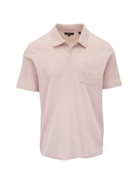 Vince waffle-knit chest-pocket polo shirt