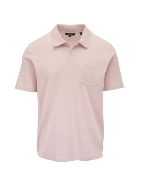 Vince waffle-knit chest-pocket polo shirt