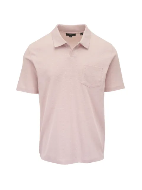 Vince waffle-knit chest-pocket polo shirt
