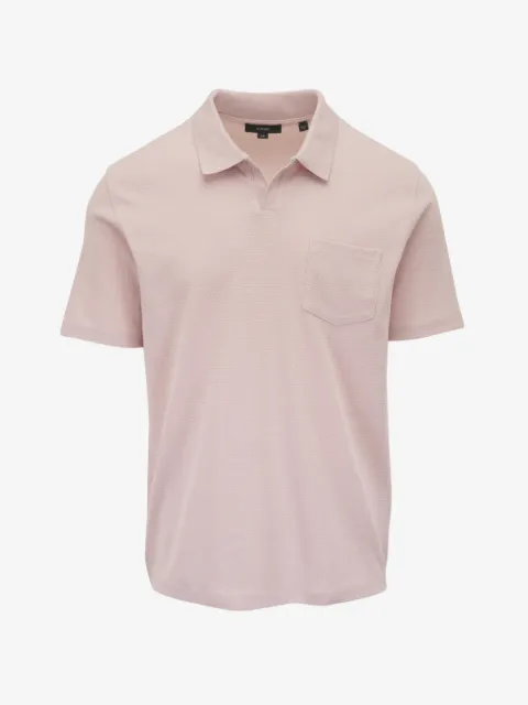 Vince waffle-knit chest-pocket polo shirt