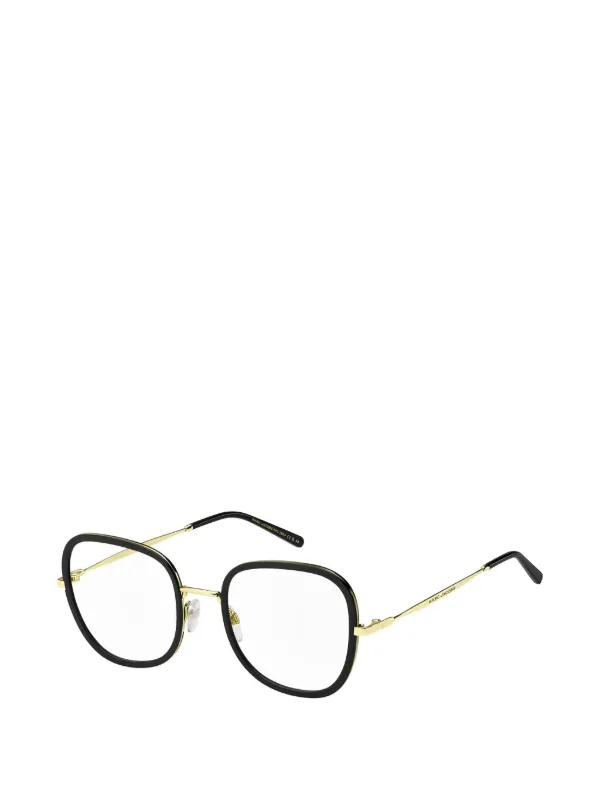 Marc Jacobs round-frame full-rim Glasses | Gold | FARFETCH display picture 3