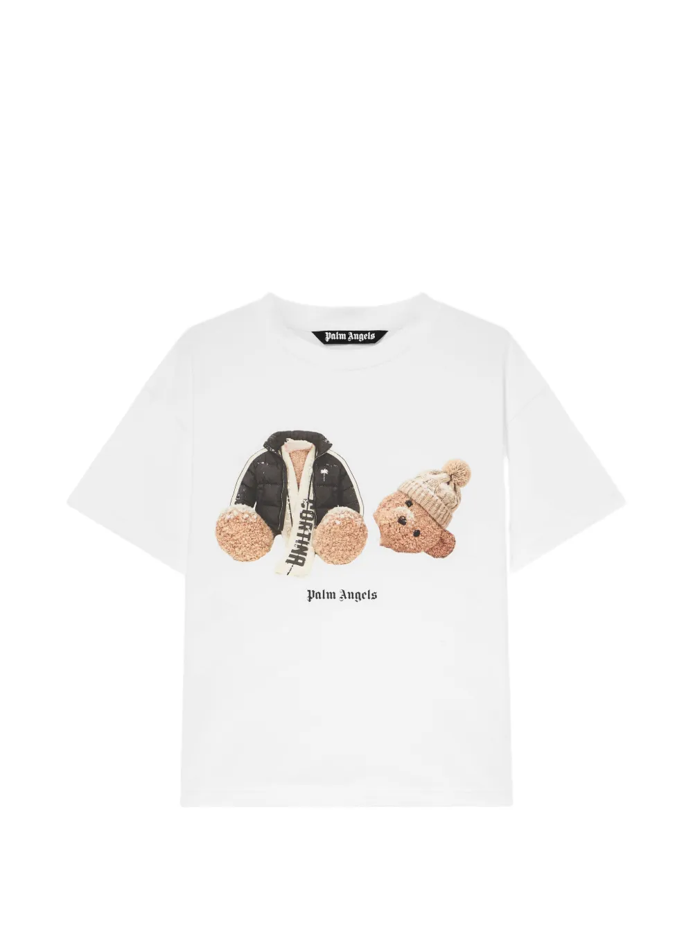 Palm Angels Broken Bear Cortina T-shirt - Bianco