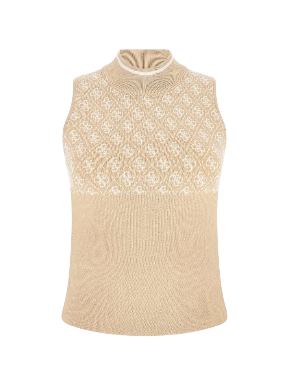 GUESS USA logo pattern sleeveless top - Toni neutri