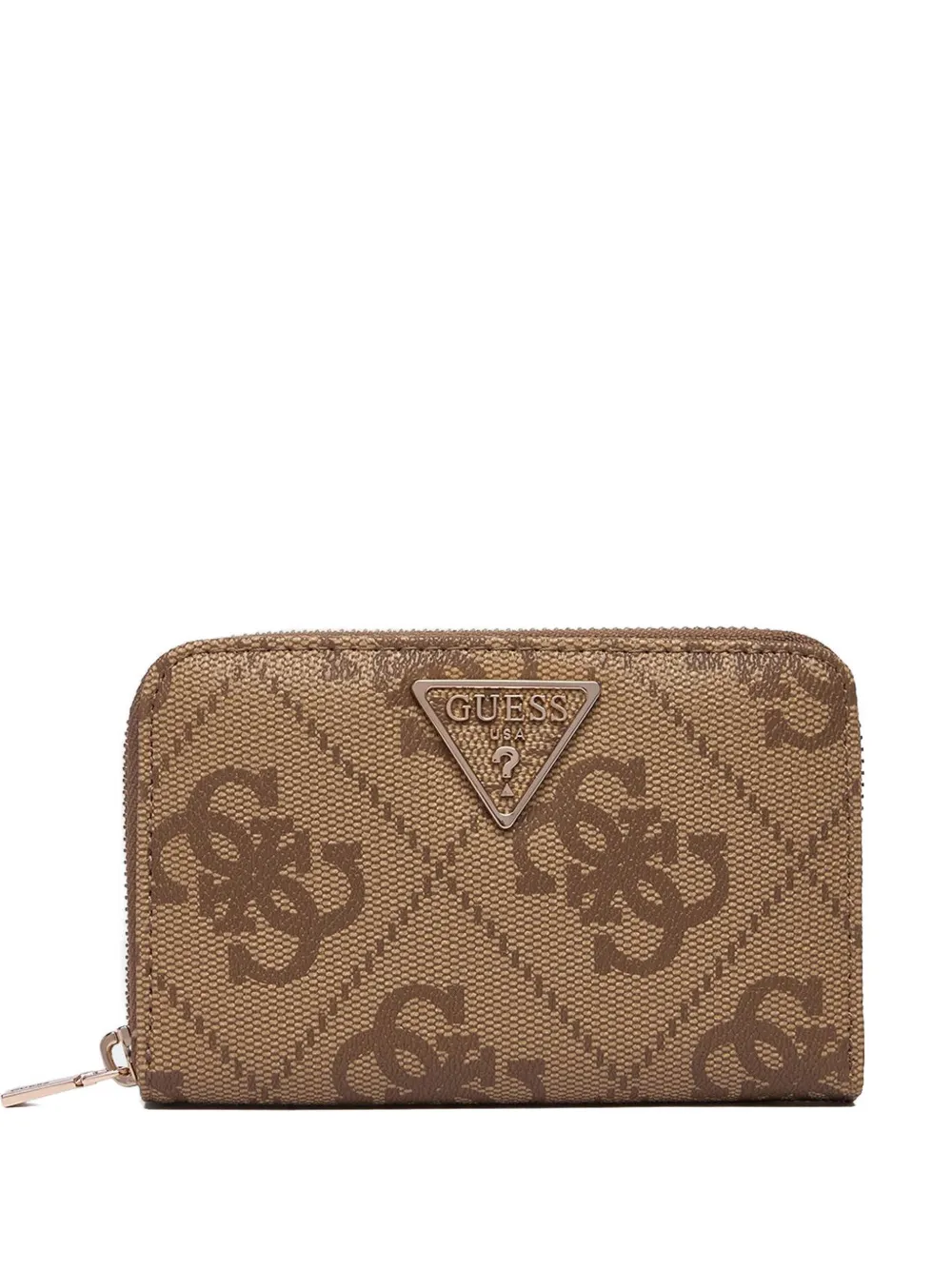 GUESS USA monogram-pattern zipped wallet - Toni neutri