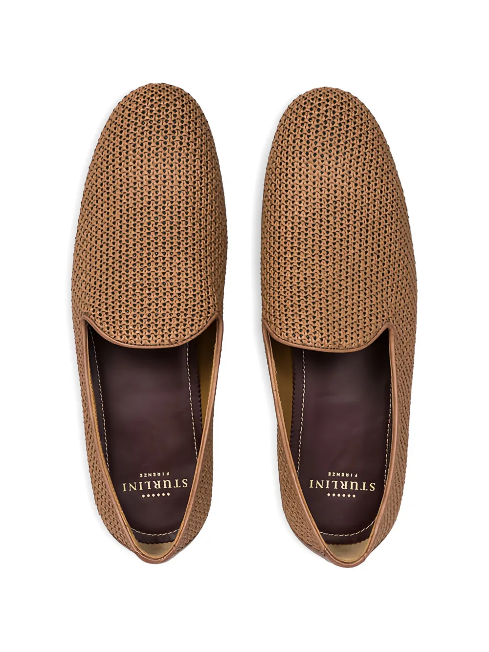 sturlini firenze Geweven raffia loafers Bruin