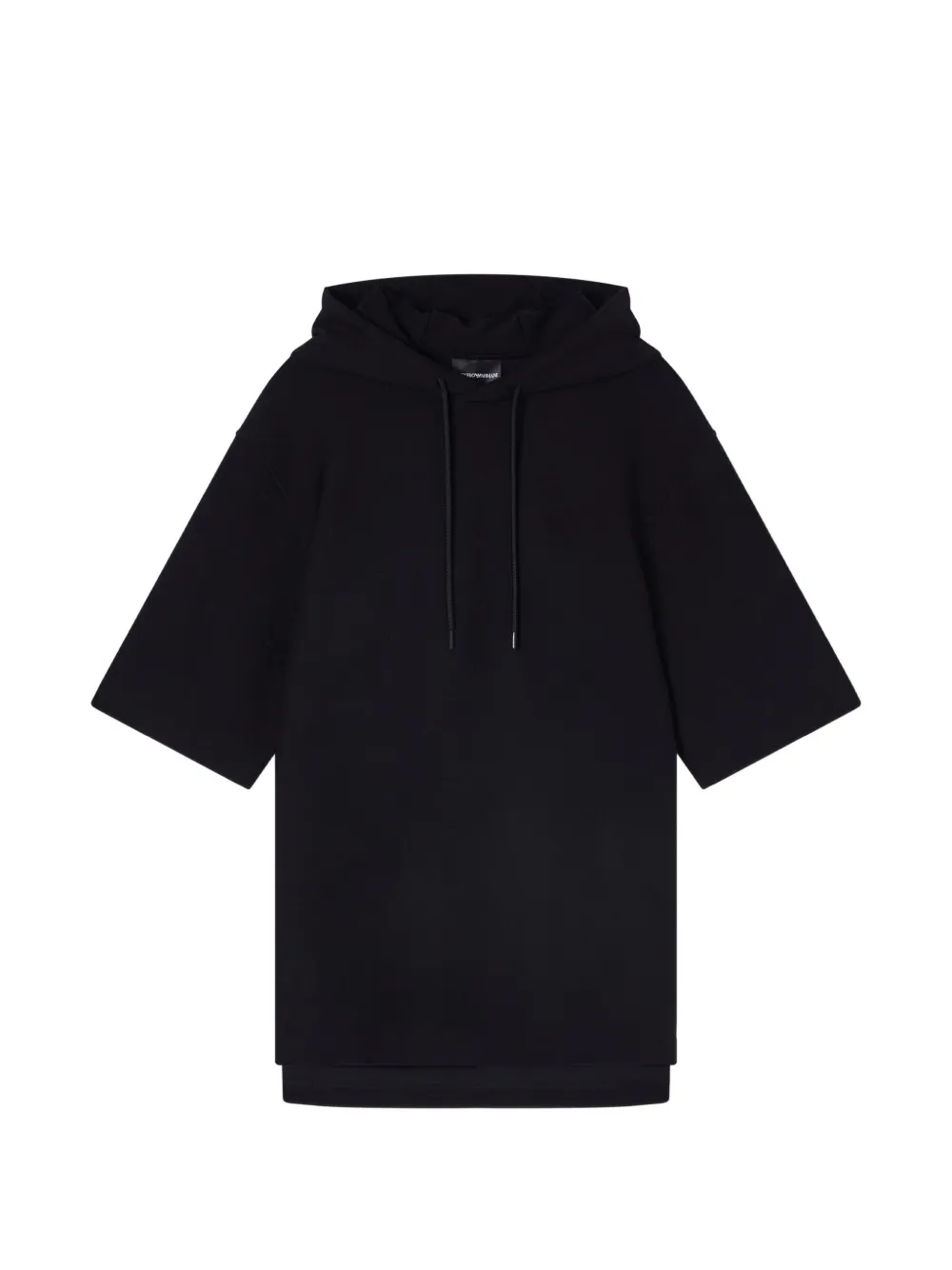 Emporio Armani short-sleeve hoodie - Black