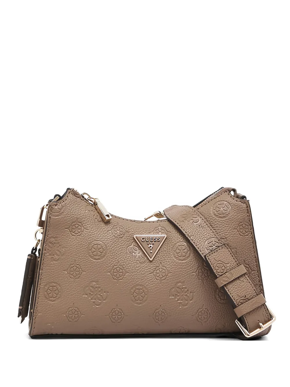 GUESS USA Cresidia embossed logo-plaque cross body bag - Marrone