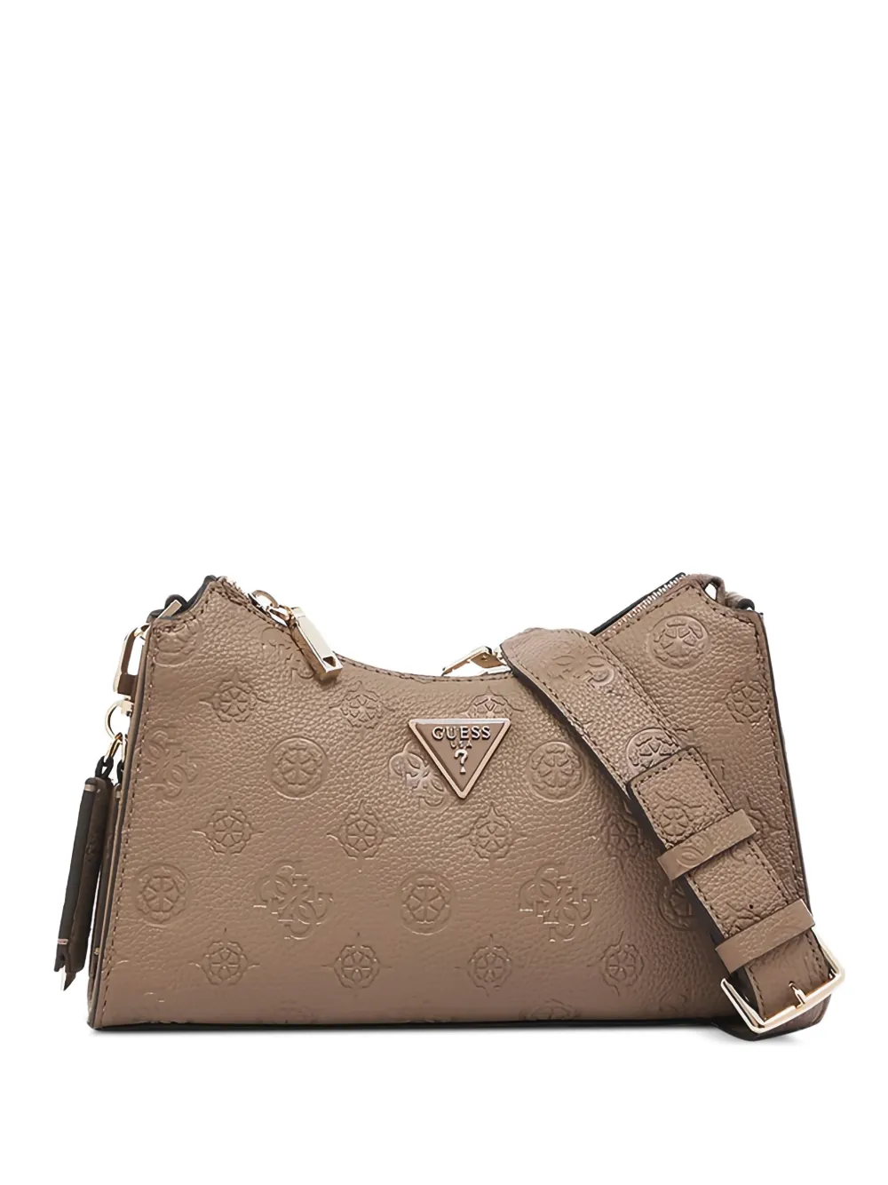 GUESS USA Cresidia embossed logo-plaque cross body bag - Marrone