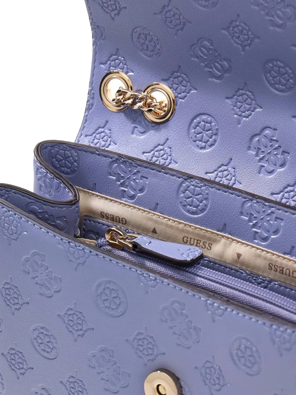 GUESS USA Dita schoudertas met reliëf Blauw