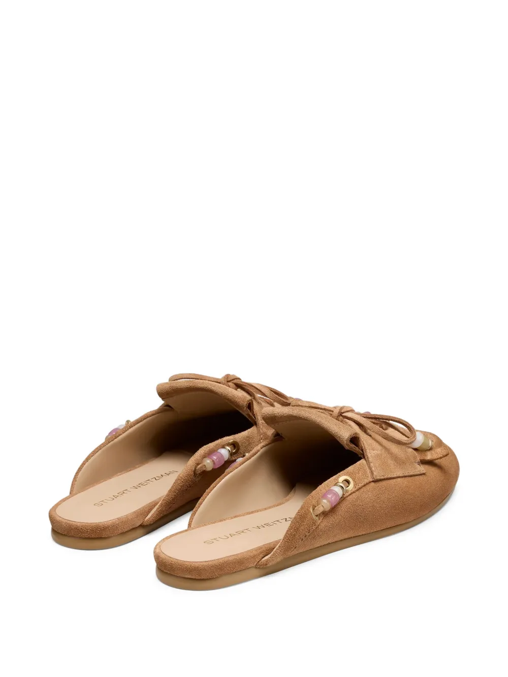 Stuart Weitzman Majorca Tinsley muiltjes Beige