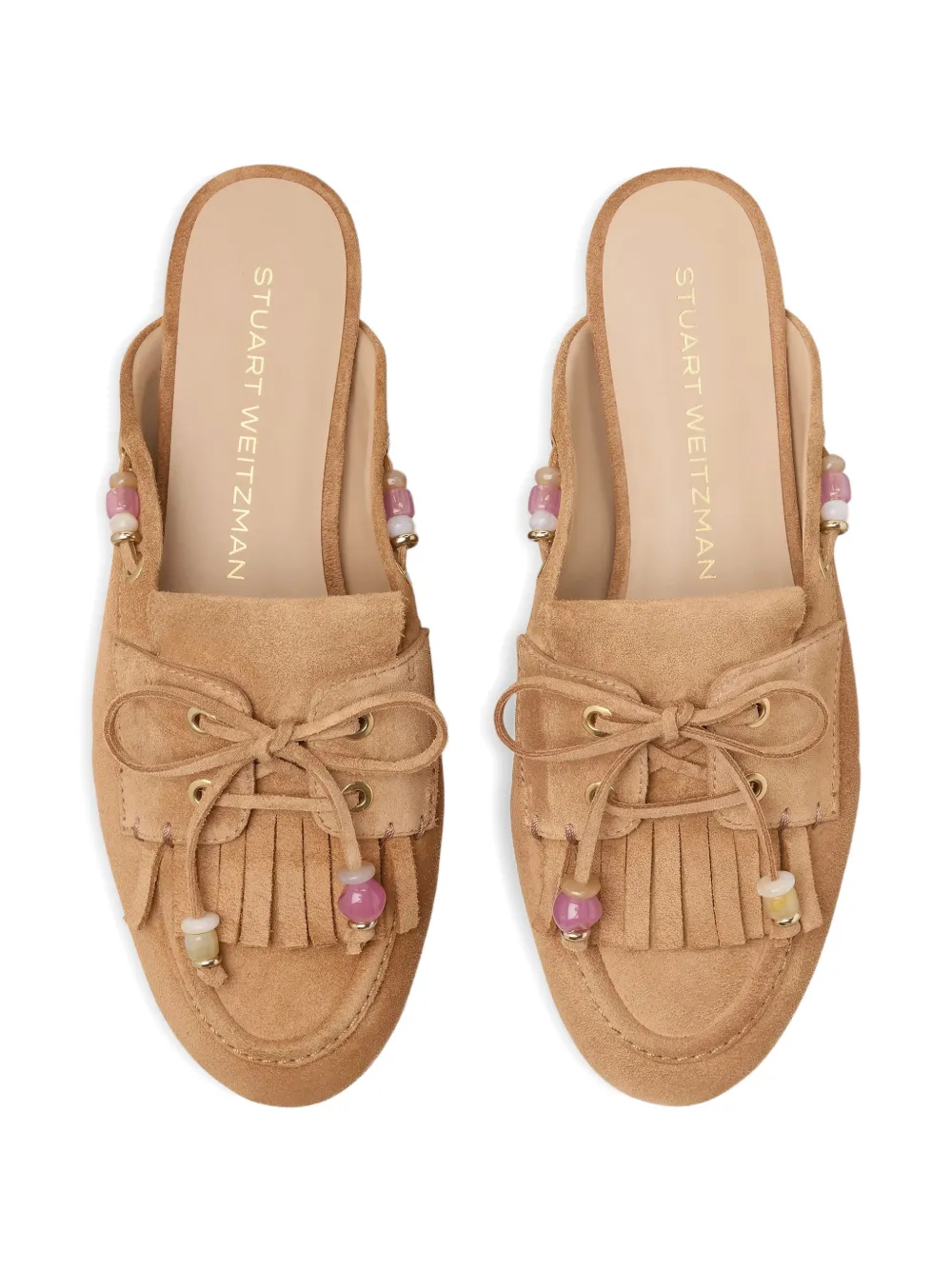 Stuart Weitzman Majorca Tinsley muiltjes Beige