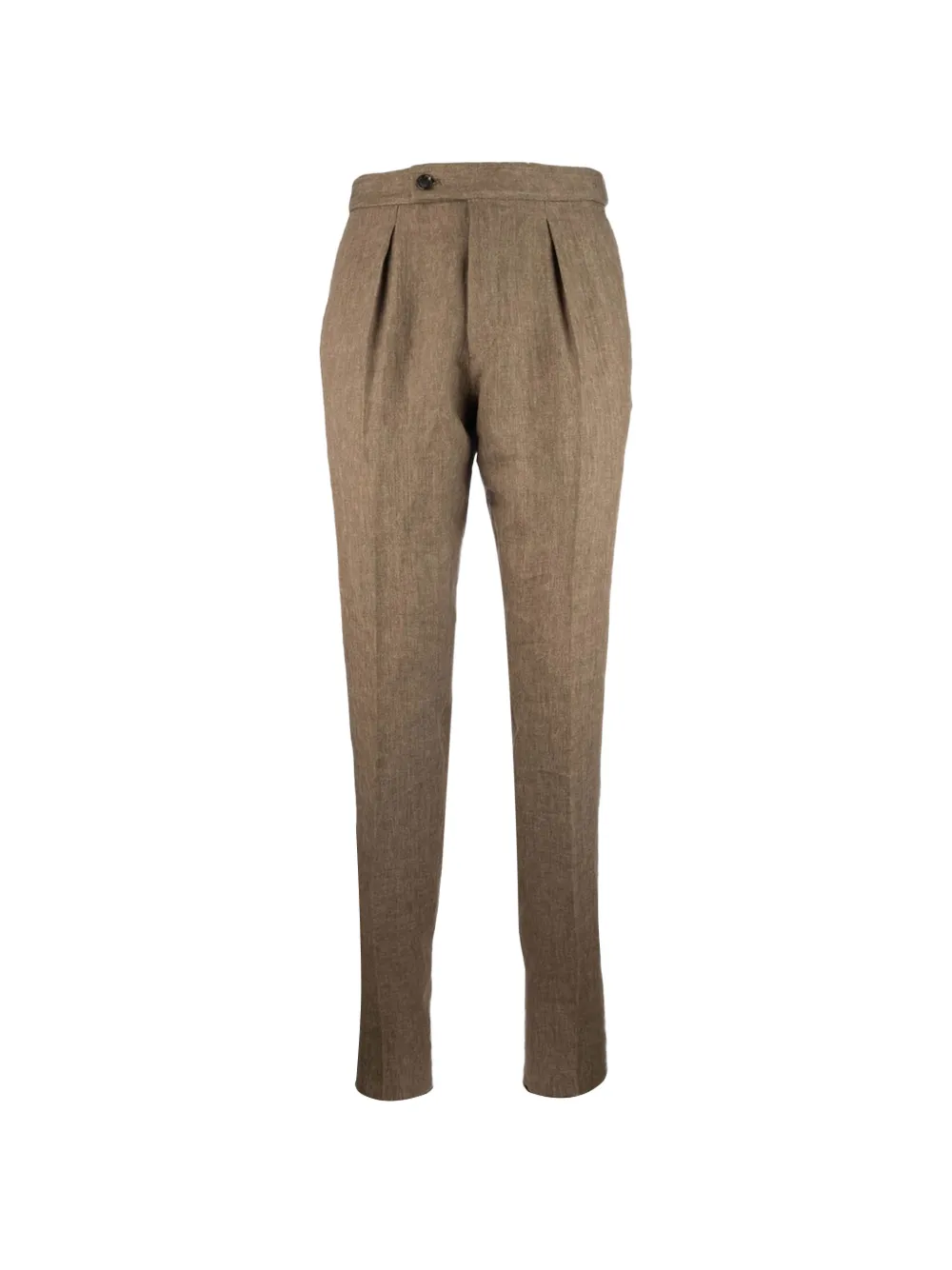 Incotex pleated-front tapered-leg trousers - Marrone