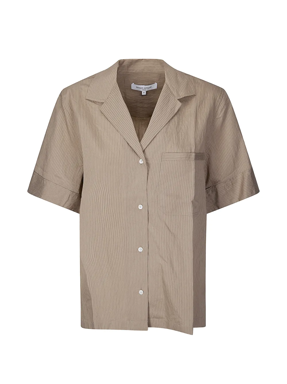 Maison Kitsuné striped resort shirt - Nude