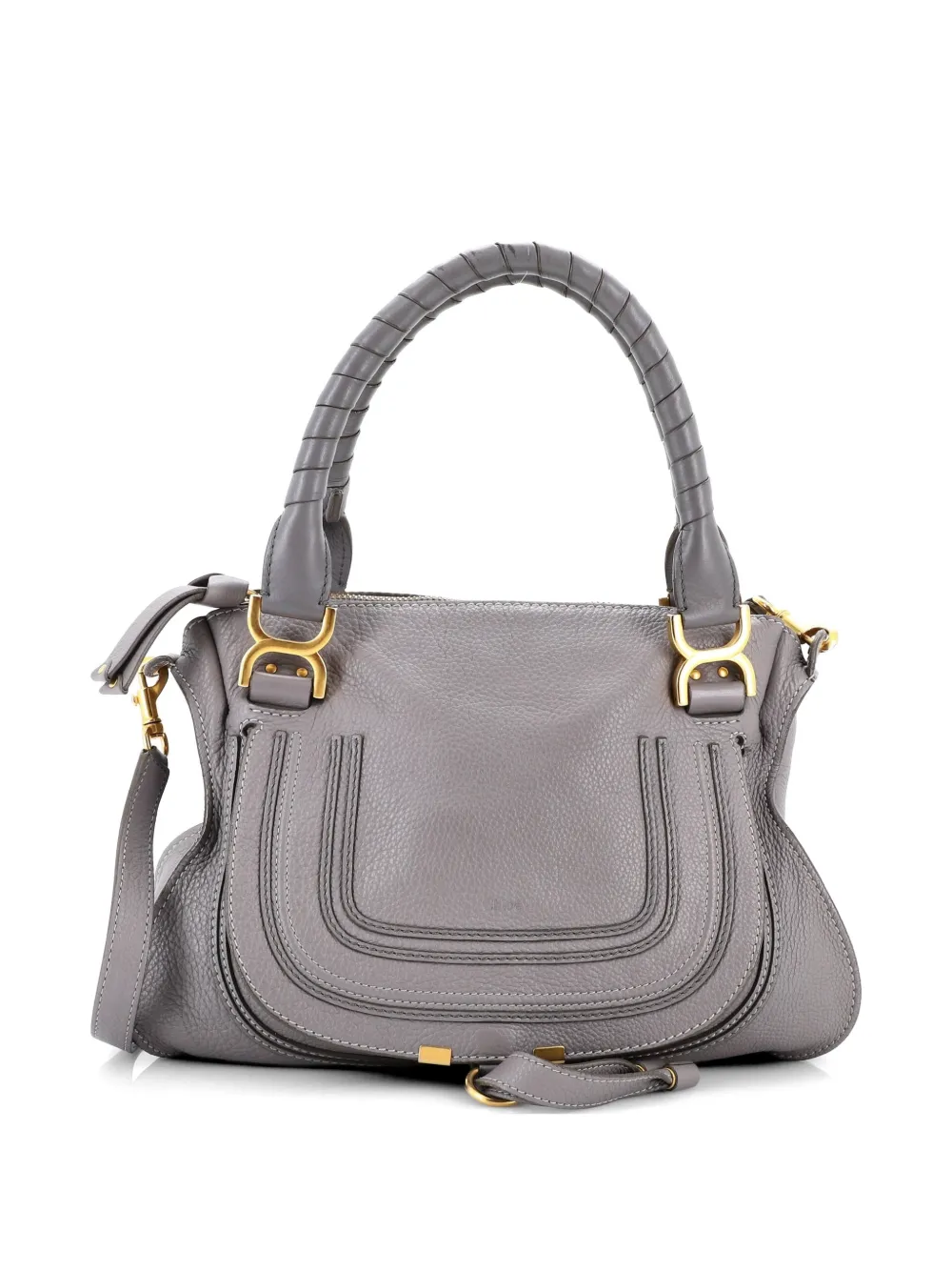 Chloé Pre-Owned Marcie Leather Medium satchel - Grigio