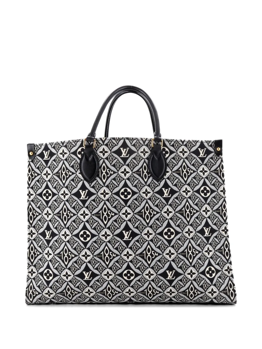 Louis Vuitton Pre-owned Onthego Limited Edition Since 1854 Monogram Jacquard GM Tote Bag in Black, view 2