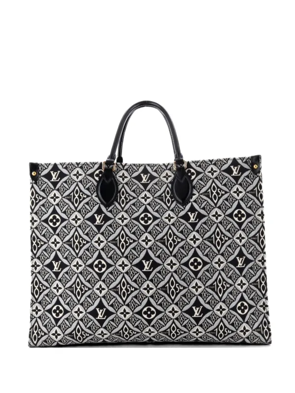 Louis Vuitton Pre-owned Onthego Limited Edition Since 1854 Monogram Jacquard GM Tote Bag in Black