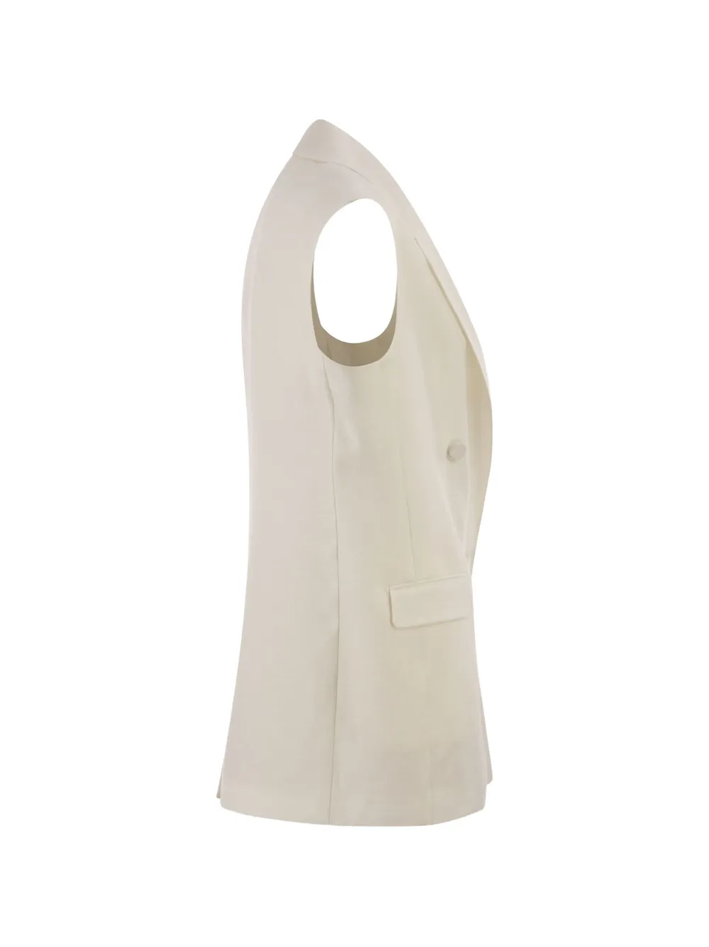 Tagliatore Gilet met dubbele rij knopen Beige