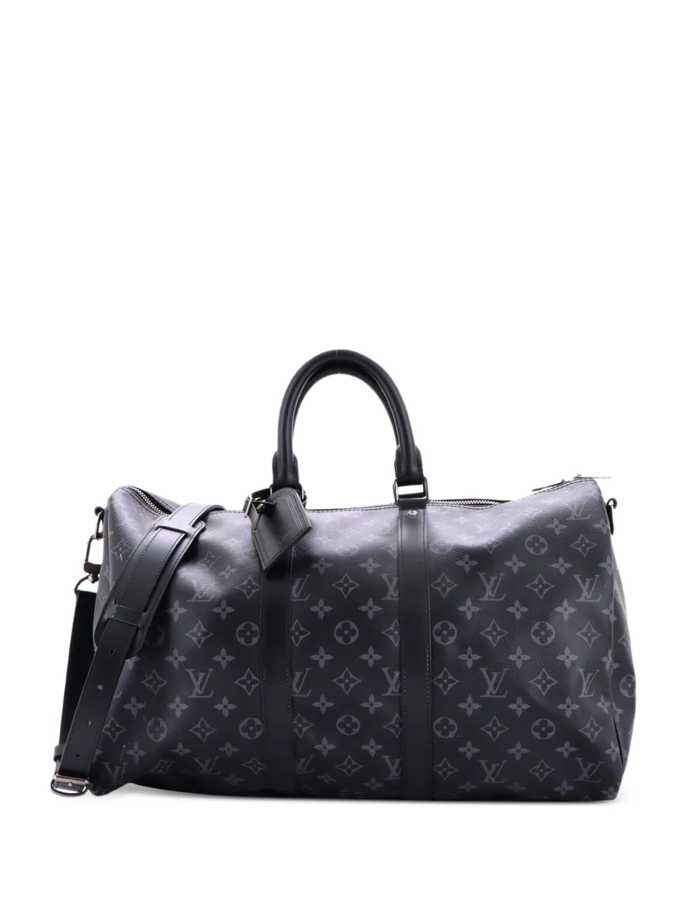 Louis Vuitton Pre-Owned Keepall Bandouliere Eclipse Reisetasche aus Canvas mit Monogramm 45cm - Schwarz