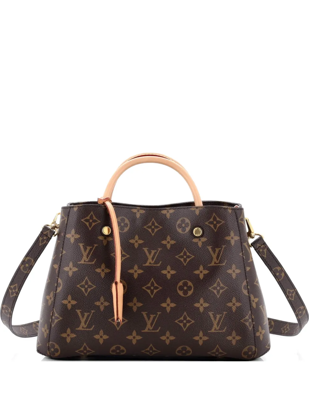 Louis Vuitton Pre-Owned Borsa a tracolla Montaigne BB in tela con monogramma - Marrone