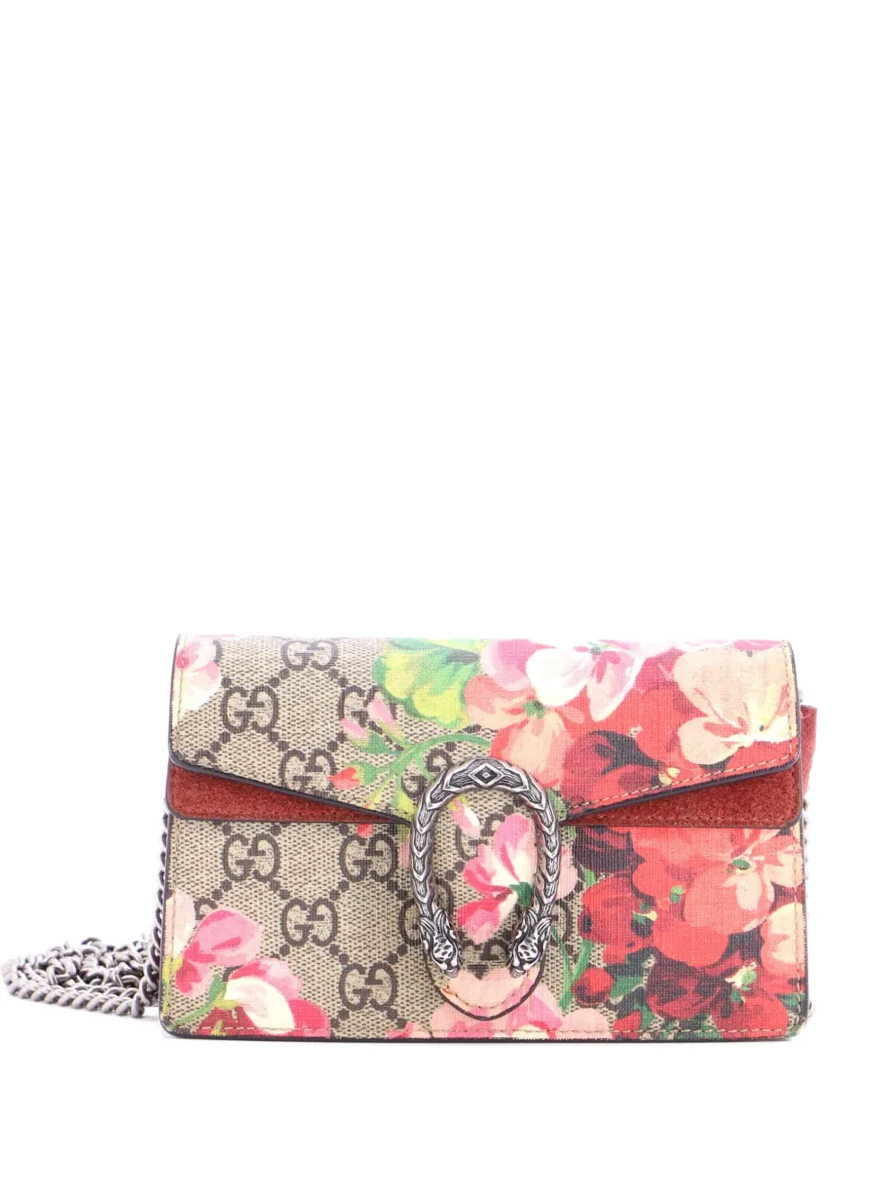 Gucci Pre-Owned Dionysus Bag Blooms Print GG Coated Canvas Super Mini crossbody bag - Multicolore