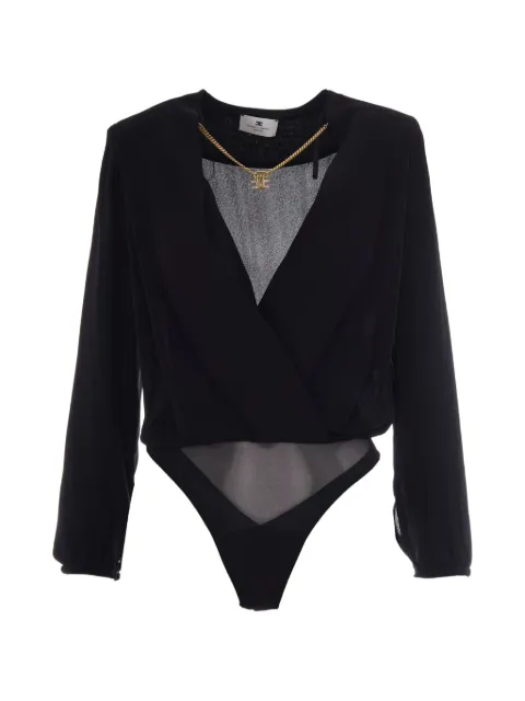 Elisabetta Franchi chain-detail wrap bodysuit