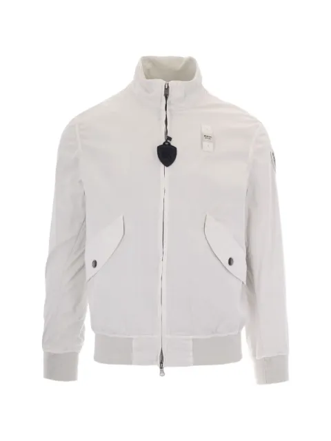 Blauer logo-patch zip-up jacket