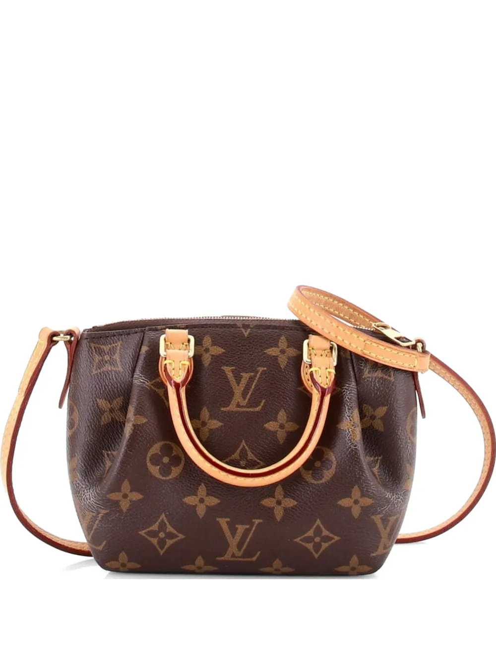 Louis Vuitton Pre-Owned Turenne Handbag Monogram Canvas Nano crossbody bag - Braun