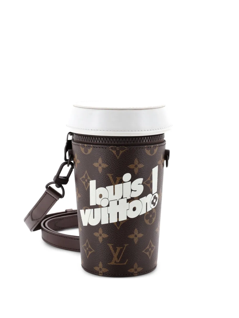 Louis Vuitton Pre-Owned Coffee Cup Convertible Pouch Everyday Signature Vintage Monogram Canvas crossbody bag - Brown