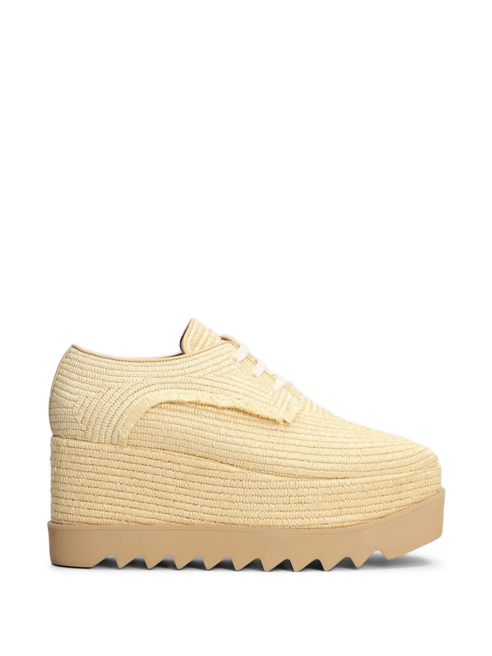 Stella McCartney Elyse raffia platform sneakers - Toni neutri