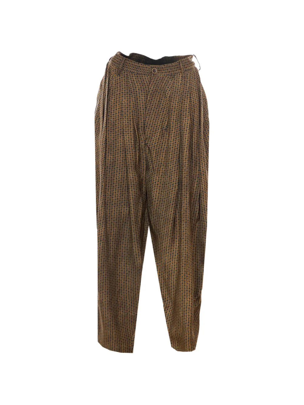 Uma Wang geometric-pattern Priya trousers - Verde