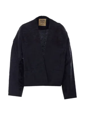 Isabel Marant Vintage ストライプ ノーカラージャケット | ブラック