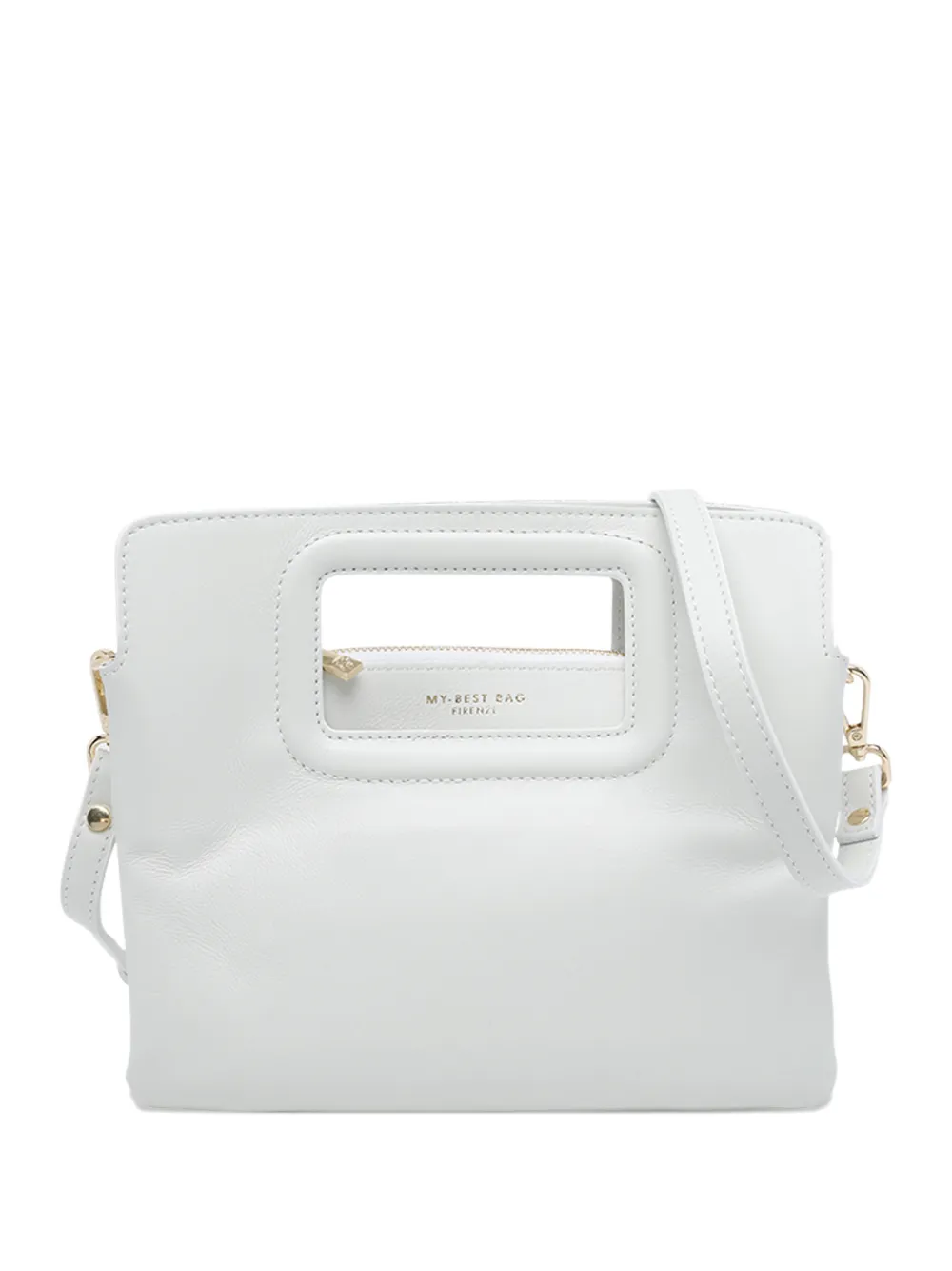 MY BEST BAG cutout leather clutch bag - Bianco