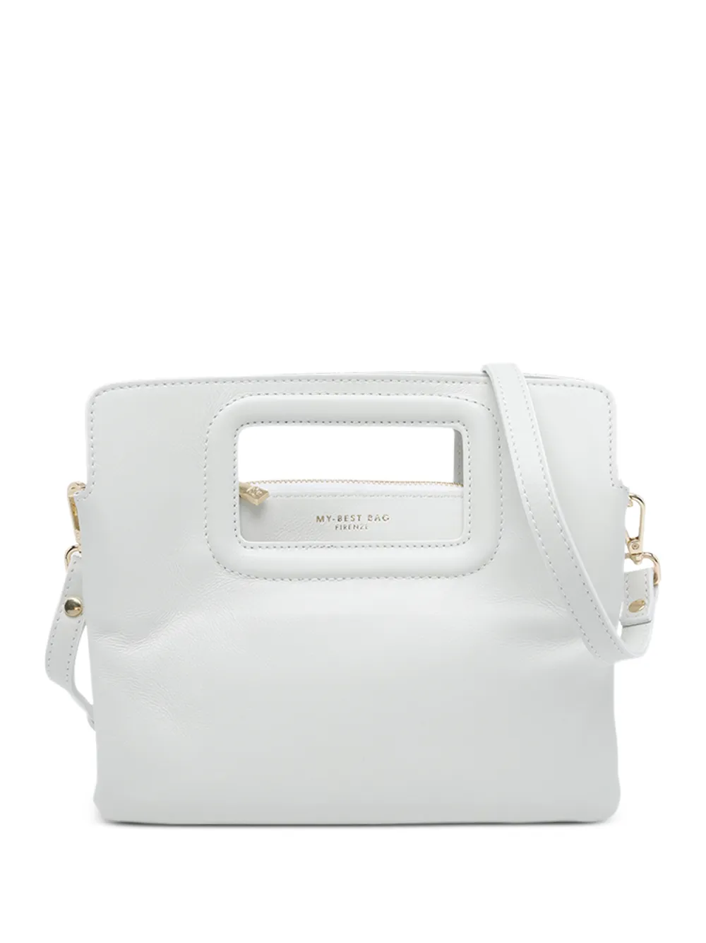 MY BEST BAG cutout leather clutch bag - Bianco