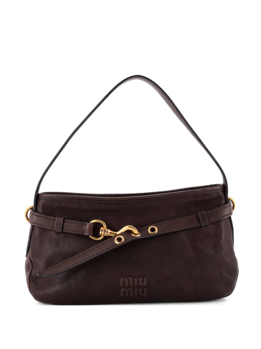 Miu Miu Pre-Owned Aventure Shoulder Bag Leather Regular hobo bag - Marrone