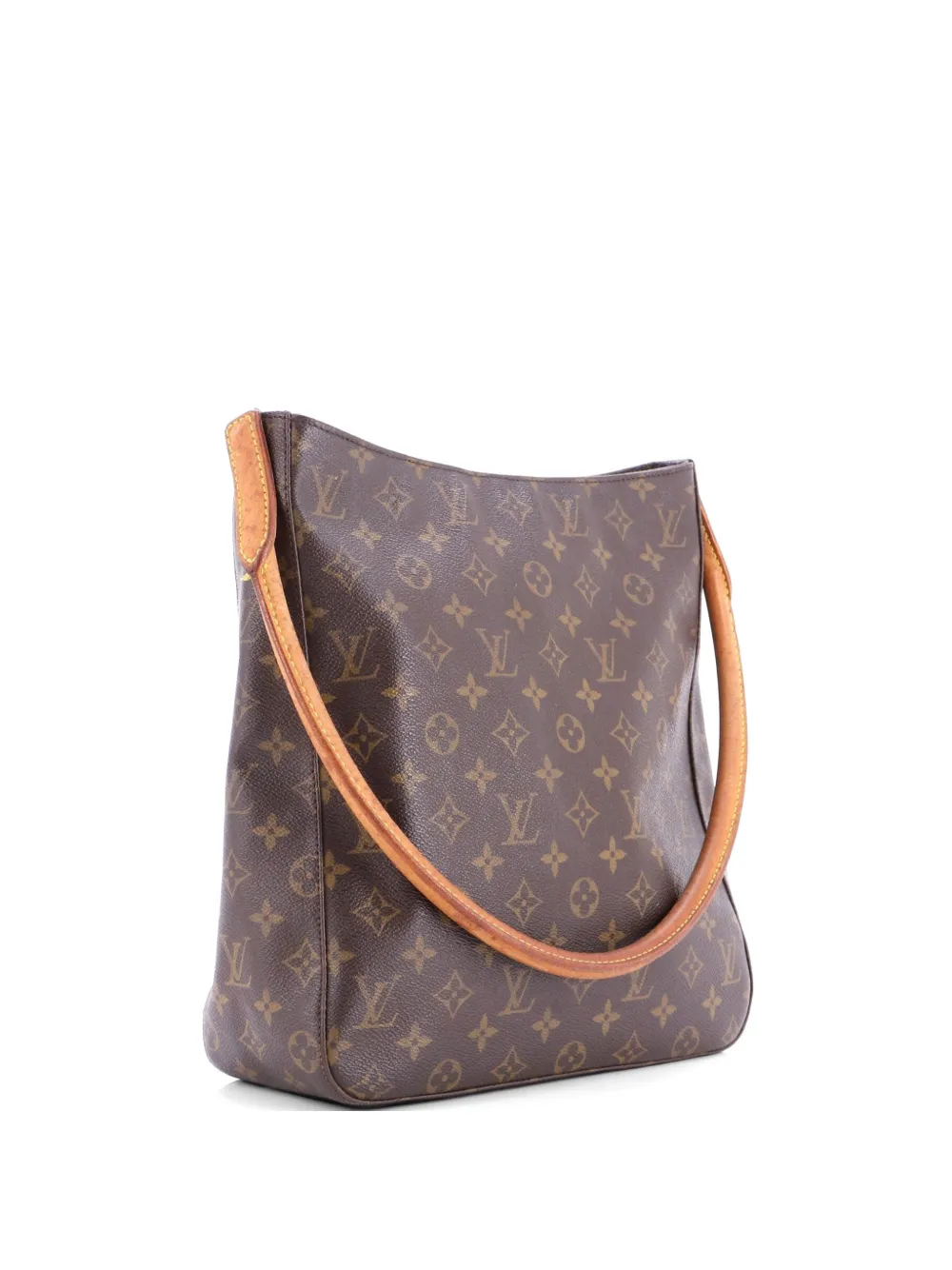 Louis Vuitton Pre-Owned Borsa a spalla Looping GM in tela con monogramma - Marrone