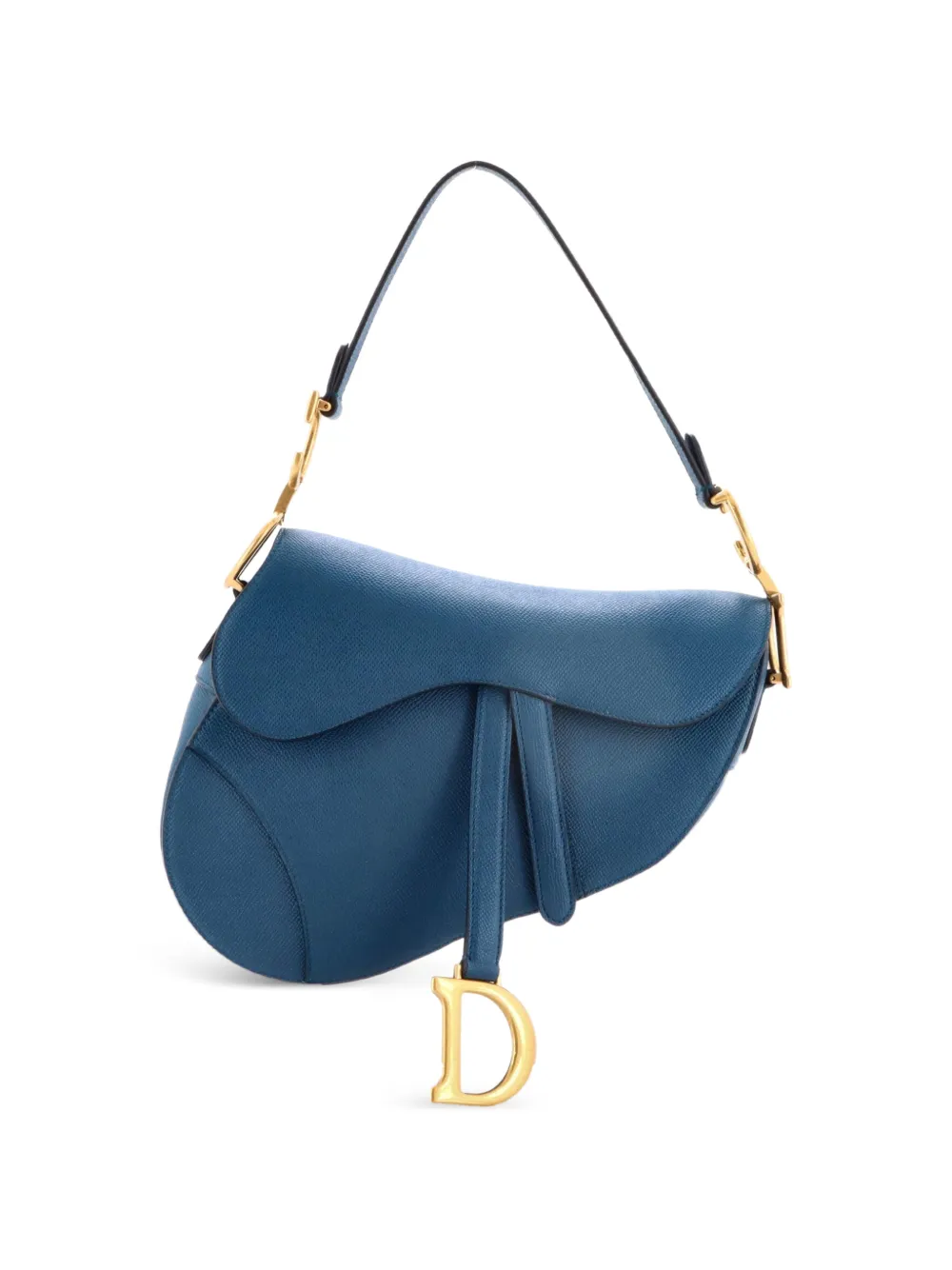 Christian Dior Pre-Owned Saddle Handbag Leather Medium shoulder bag - Blau