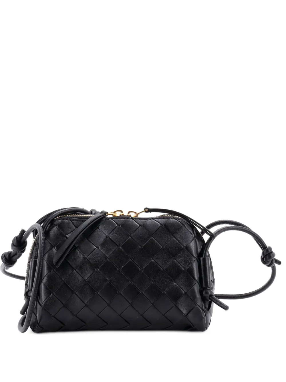 Bottega Veneta Pre-Owned Concert Pouch Intrecciato Nappa Mini crossbody bag - Black