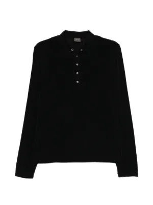 TEAM WANG Design Choices Henley T-shirt | Black | FARFETCH PL
