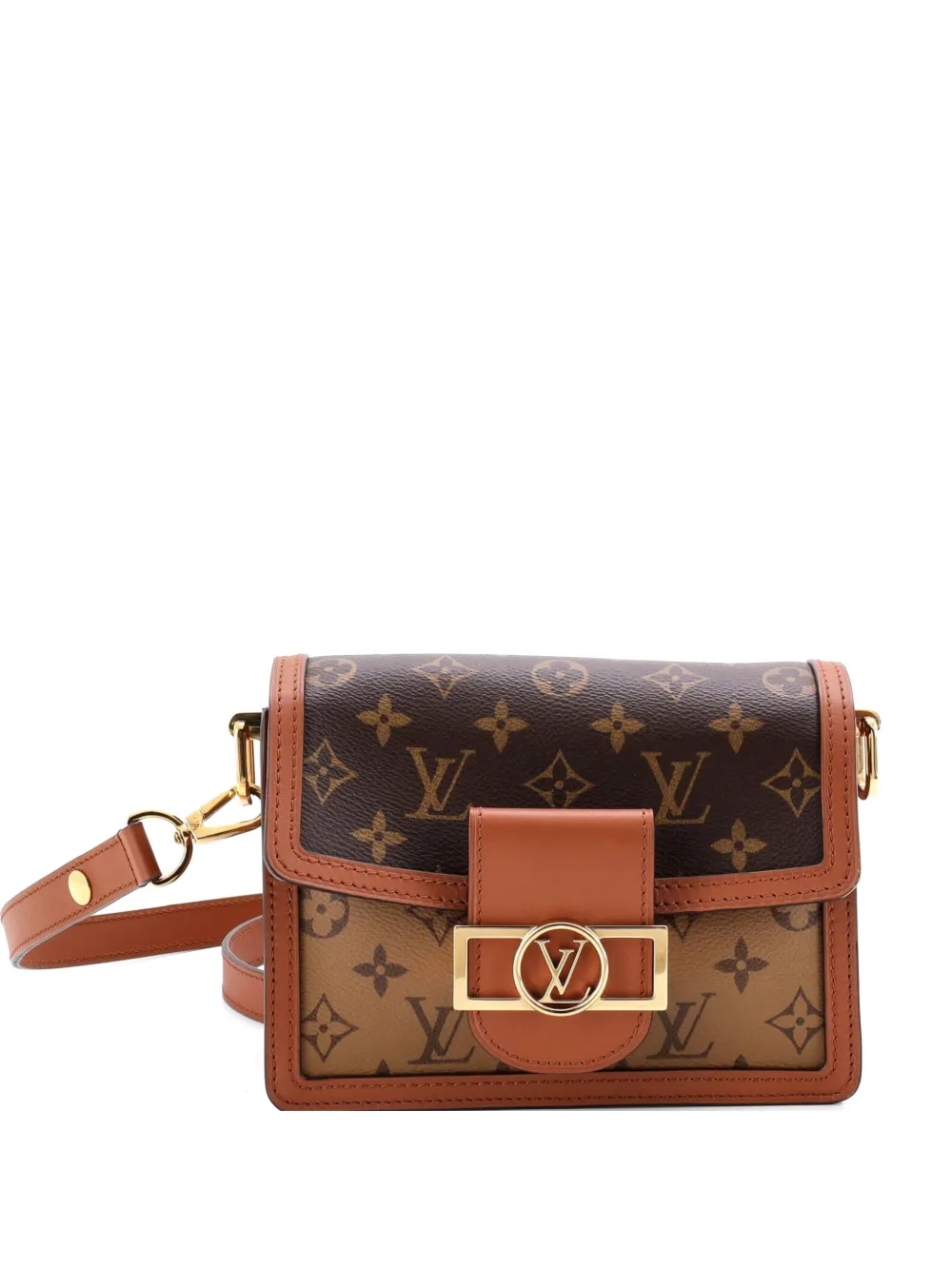 Louis Vuitton Pre-Owned Dauphine Shoulder Bag Reverse Monogram Canvas Mini crossbody bag - Braun