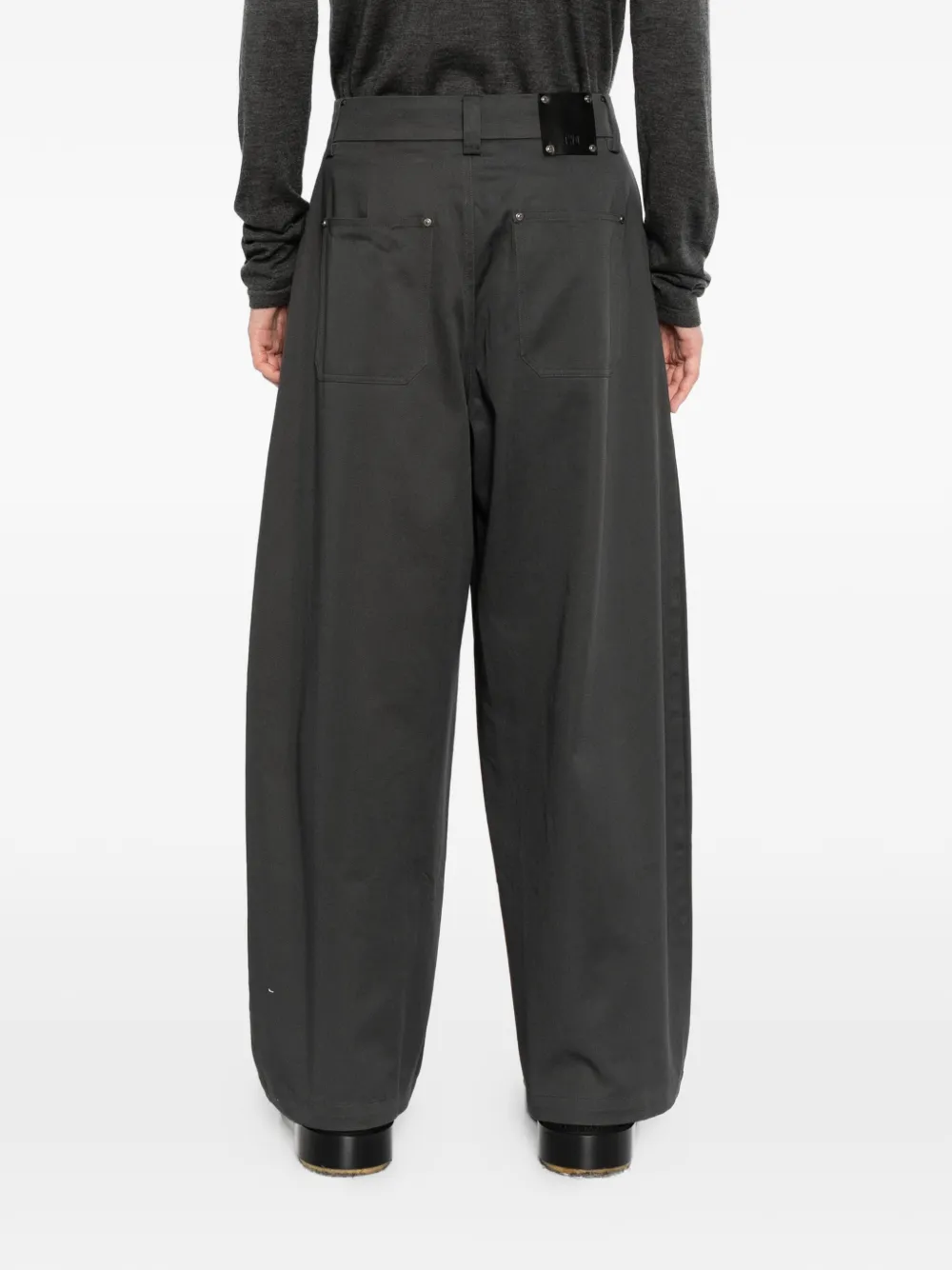 TEAM WANG design Reset broek met wijde pijpen Grijs