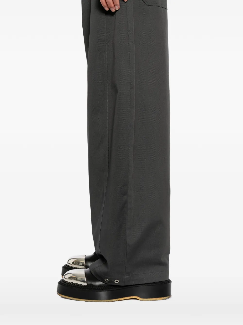 TEAM WANG design Reset broek met wijde pijpen Grijs