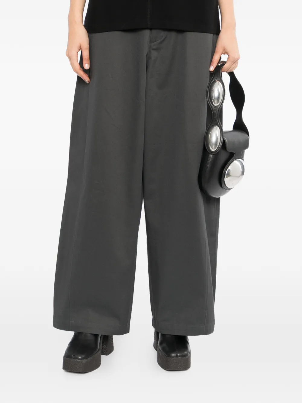 TEAM WANG design Reset broek met wijde pijpen Grijs
