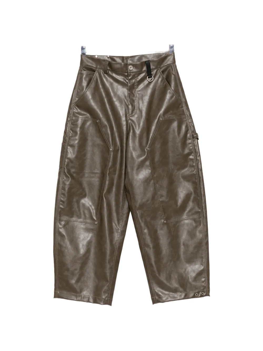 TEAM WANG design Reset wide-leg trousers - Verde