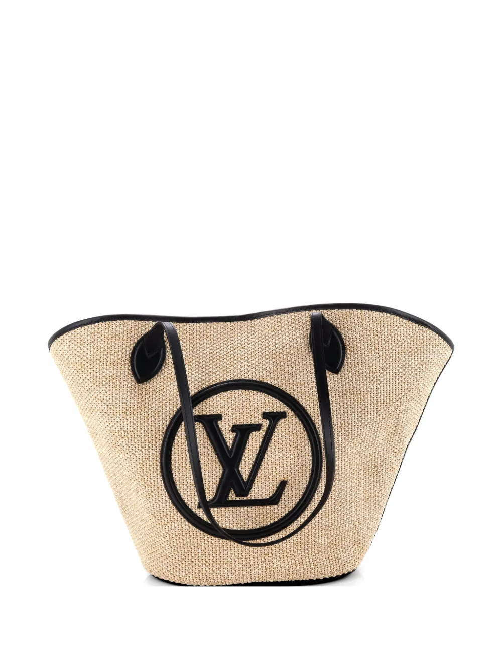 Louis Vuitton Pre-Owned Borsa a spalla Saint Jacques NM in rafia e pelle - Nero