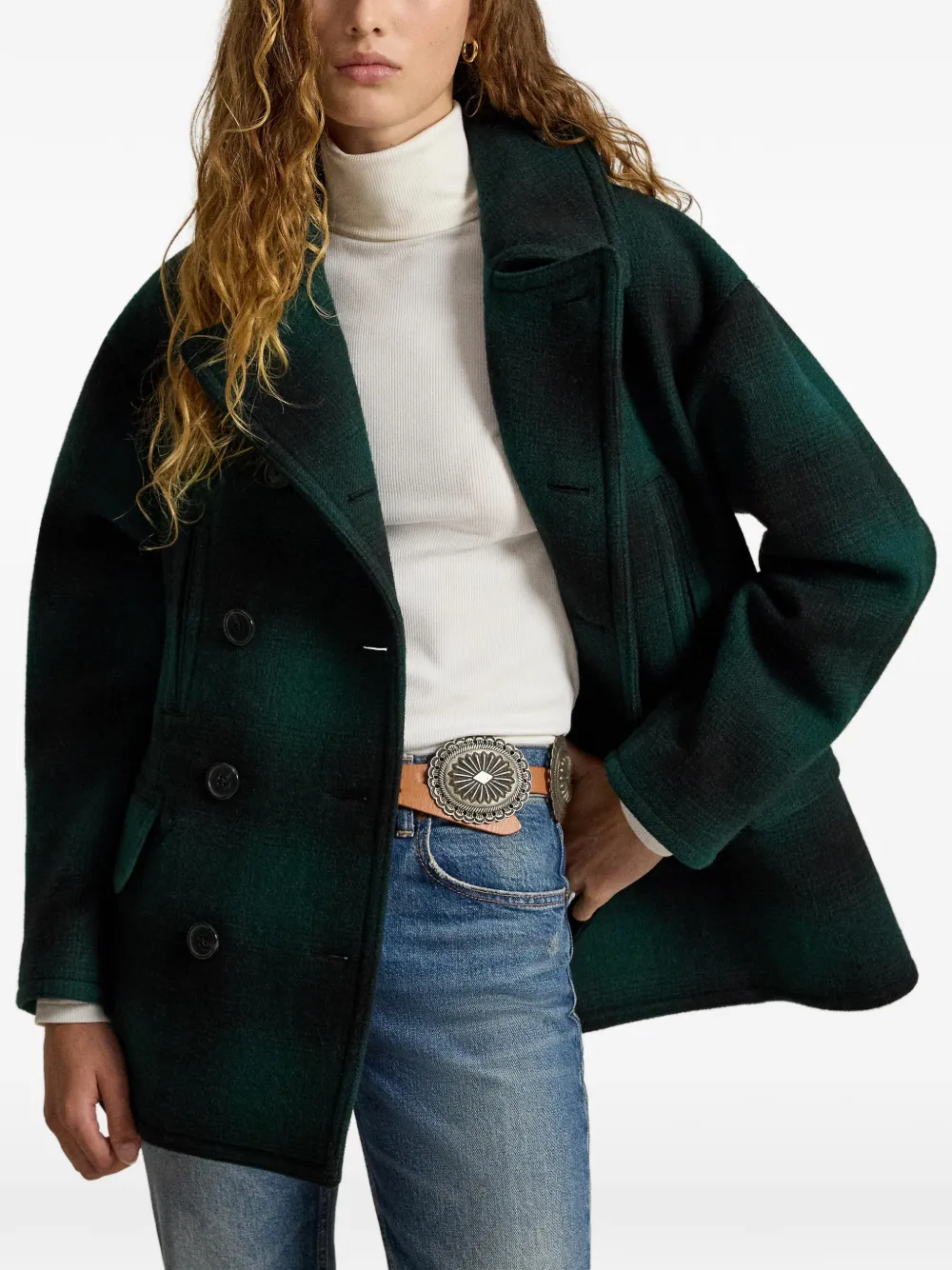 Polo Ralph Lauren Geruite sailorjas van wolblend Groen