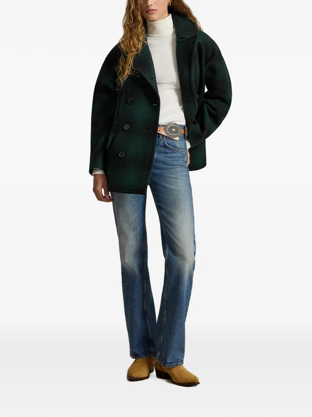 Polo Ralph Lauren Geruite sailorjas van wolblend Groen