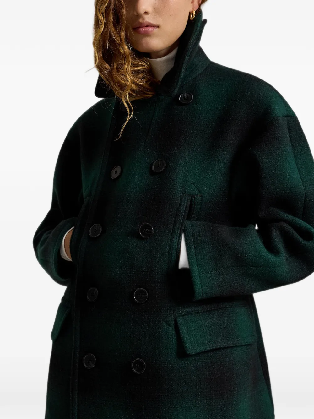 Polo Ralph Lauren Geruite sailorjas van wolblend Groen