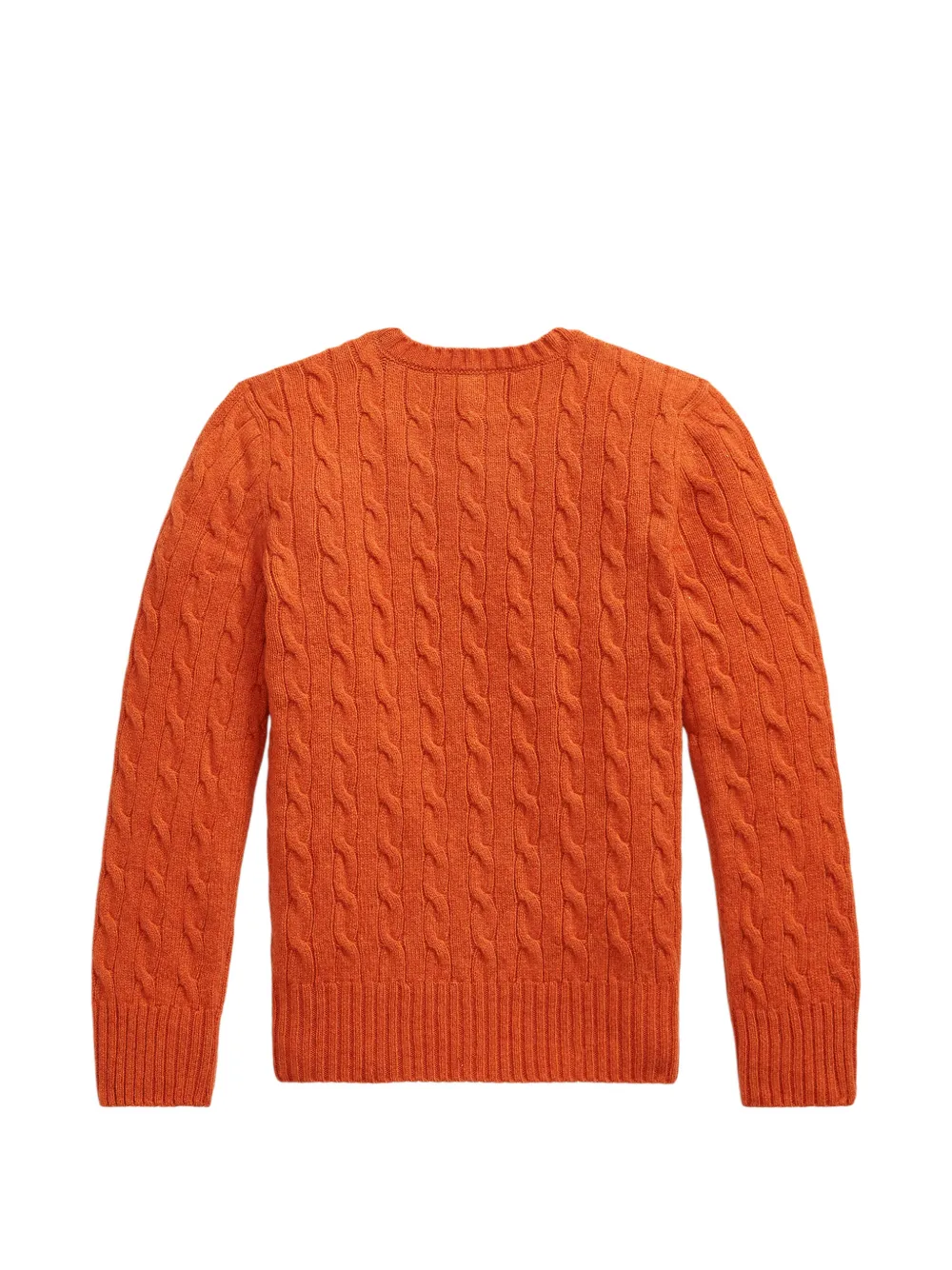 POLO RALPH LAUREN KIDS Kabelgebreide trui met Pony-borduurwerk Oranje