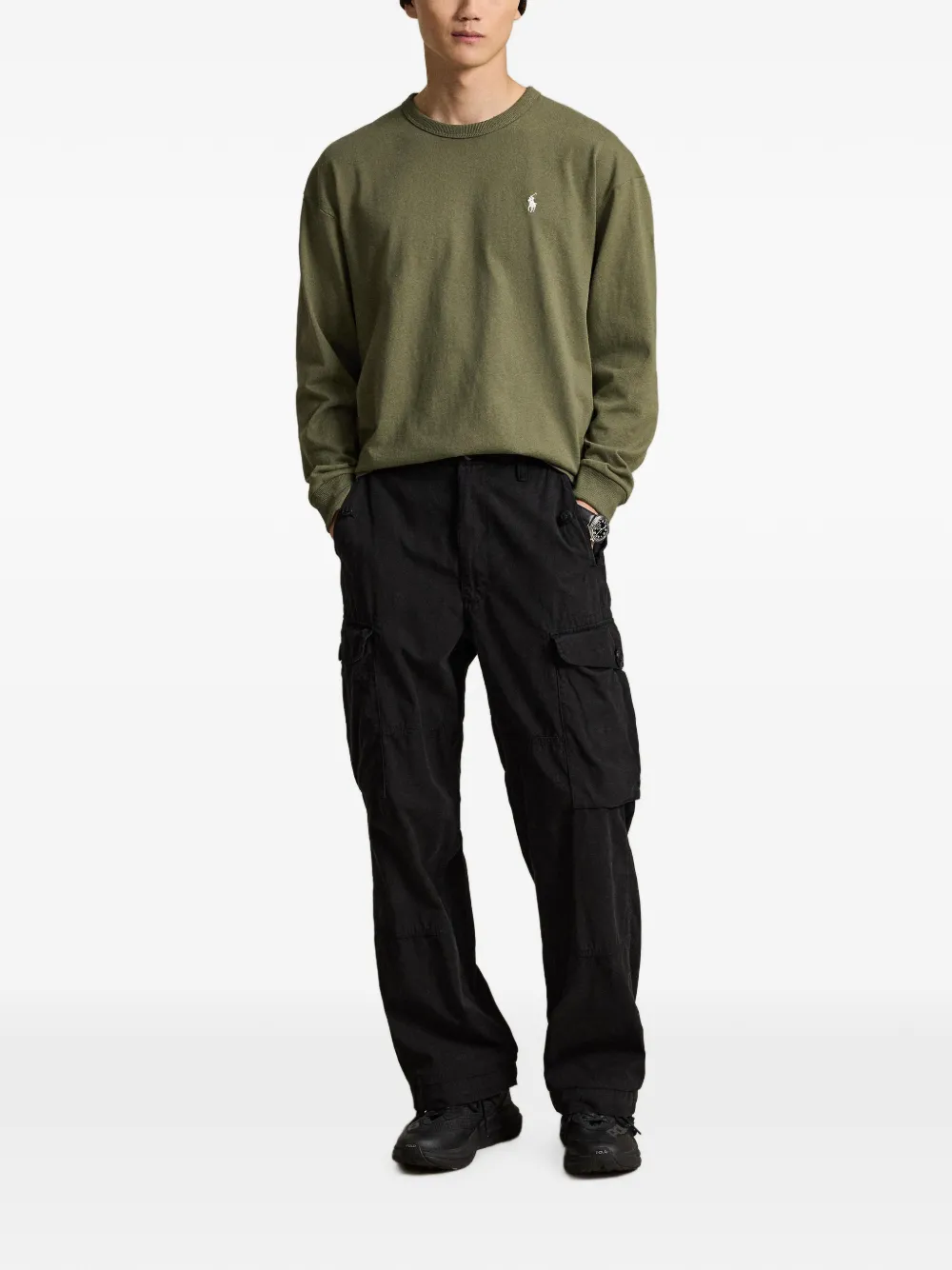 Polo Ralph Lauren Relaxed Fit jersey T-shirt met lange mouwen Groen